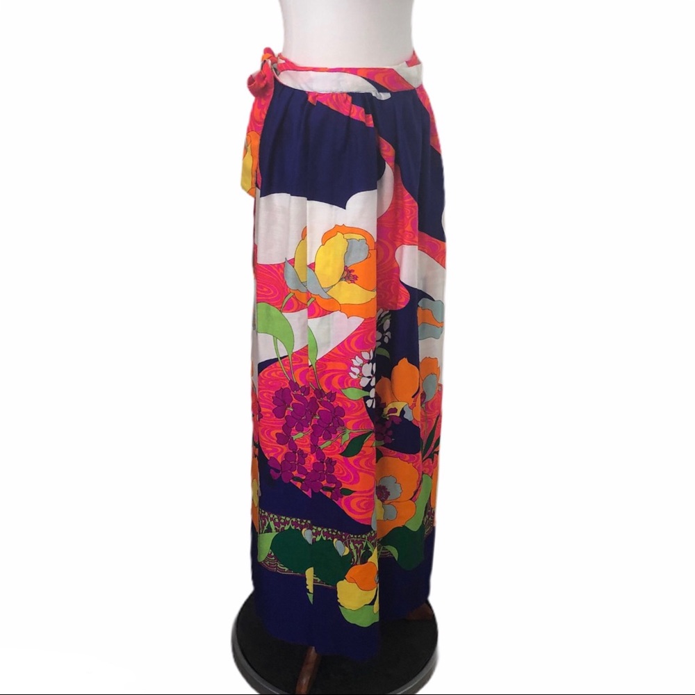 Vintage Alice of California Maxi Wrap Skirt - Picture 3 of 11